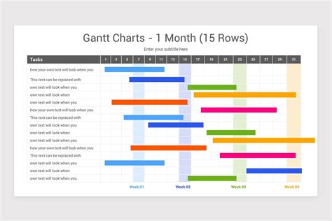 Monthly Gantt Chart Powerpoint Template Nulivo Market