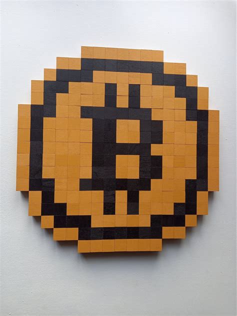 Bitcoin Wood Wall Art8 Bit Pixel Art Nft Crypto Etsy