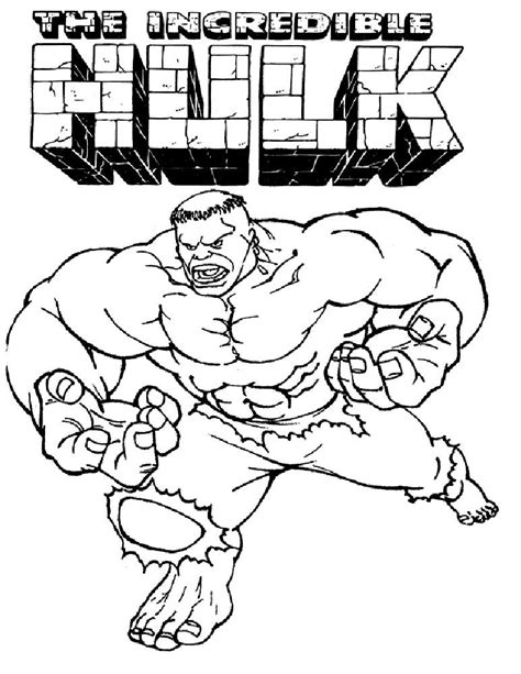 Dibujos Para Colorear Increible Hulk