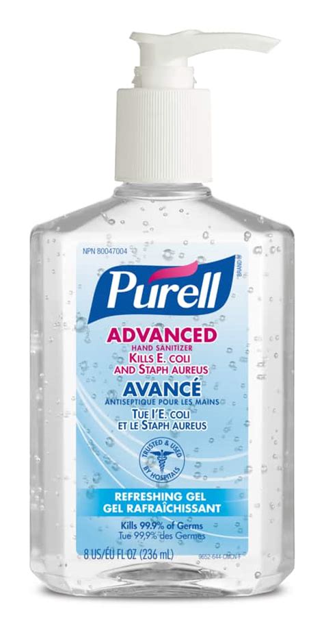 Purell Advanced Instant Pump Hand Sanitizer Gel Unscented 236 Ml