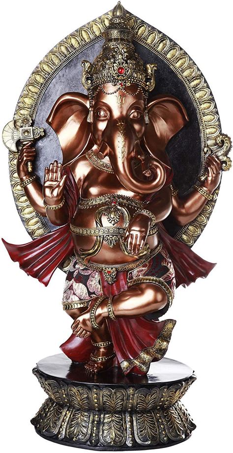 Pacific Tware Hindu God Ganesha Elephant Headed Deity Large Statue