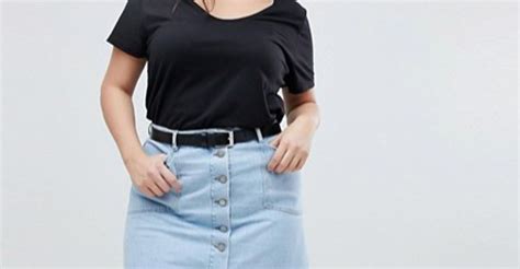 11 Flattering Plus Size Denim Skirts For Women With Curves Huffpost Life