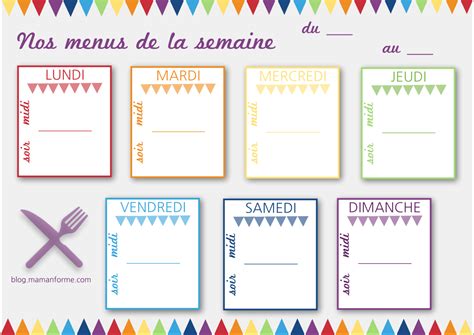 Format a3 (29,7 x 42 cm) se colle sur toute surface lisse. Résultat de recherche d'images pour "PLANNING VIERGE MENU ...