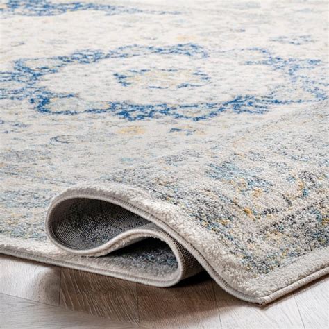 Nuloom Bodrum 10 X 14 Ft Blue Indoor Distressedoverdyed Area Rug In