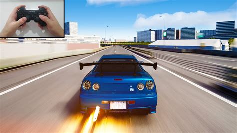 HP Nissan Skyline GT R R V SPEC Through Traffic Assetto Corsa