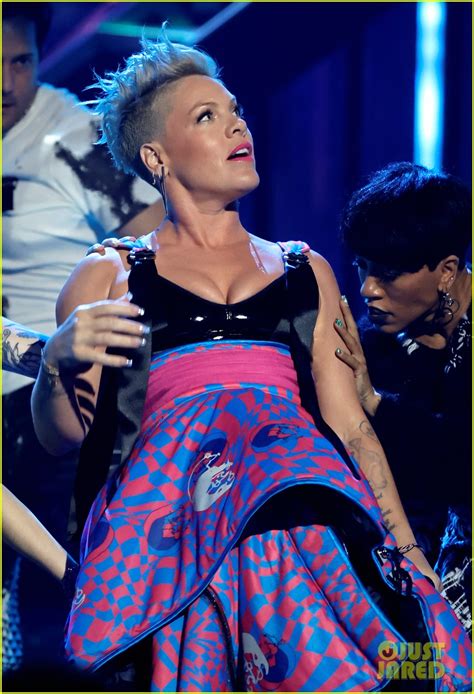 Pink Takes A Leap Of Faith While Performing Trustfall At Iheartradio
