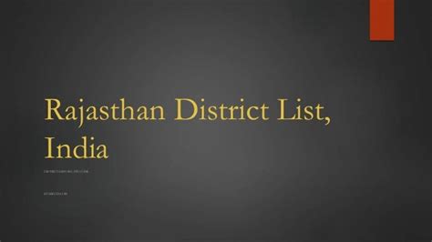 Rajasthan District List Pin Code Postal Code India