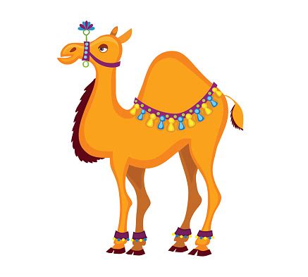 Decorate your living room, bedroom, or bathroom. Dromedary Decorated Cartoon Camel Stock Illustration ...