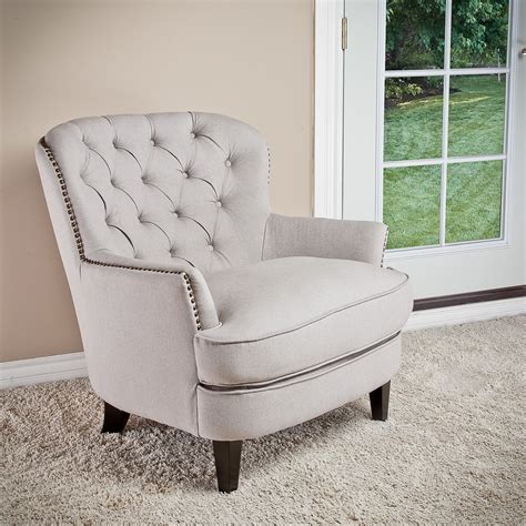 Jerome Tufted Upholstered Linen Lounge Chair Wayfair