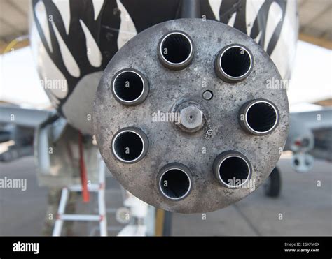 A Gau 8 Avenger 30mm Cannon In The Nose Of An A 10 Thunderbolt Ii