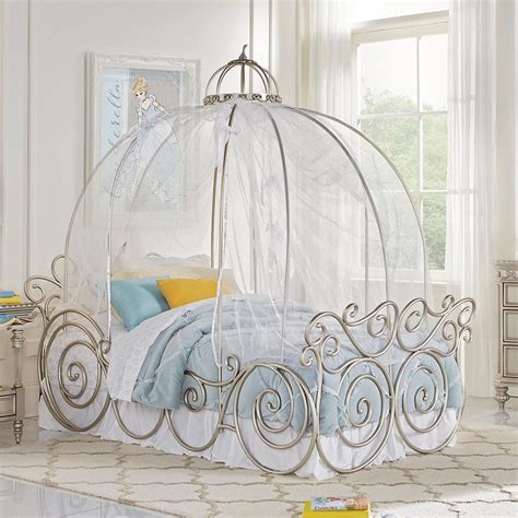 Cinderella youth canopy poster bedroom set. For kids or Kids at heart. This Cinderella Carriage bed ...