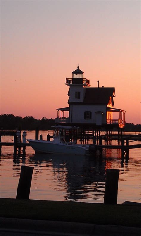 Roanoke River Lighthouse At Its New Location In Edenton Nc Where Its