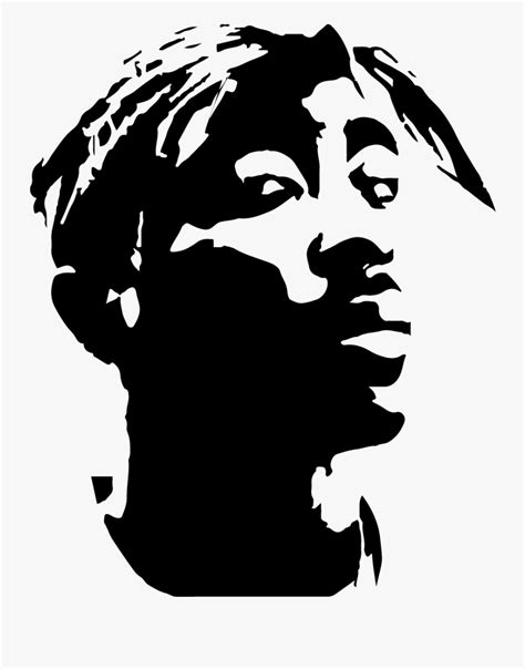 Tupac Pop Art Black And White Free Transparent Clipart