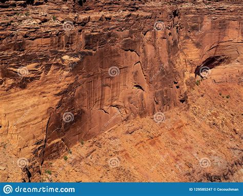 Desert Cliff Wall Texture In Canyonlands Stock Image Image Of