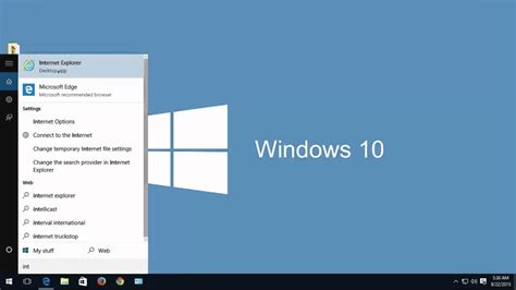 How To Use Internet Explorer 11 On Windows 10 Youtube