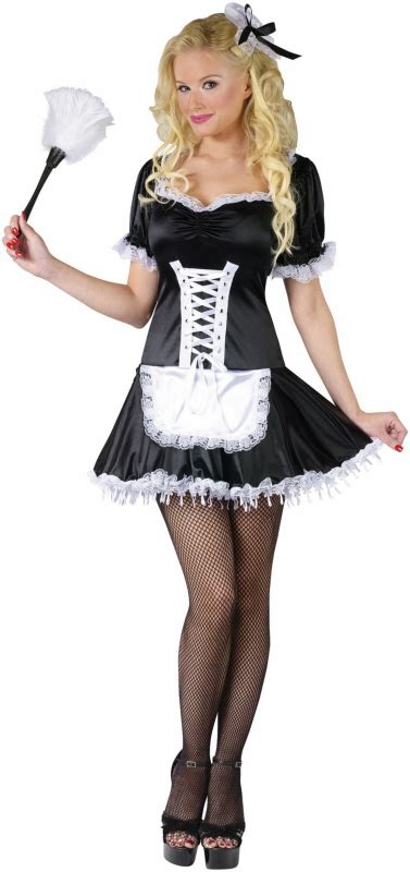 Lacy French Maid Adult Plus Costume Sexy Costumes Sexy Couple Costu In Stock About