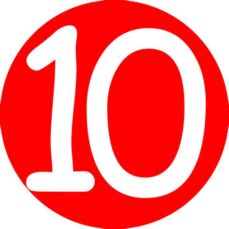 Number 10 Clipart