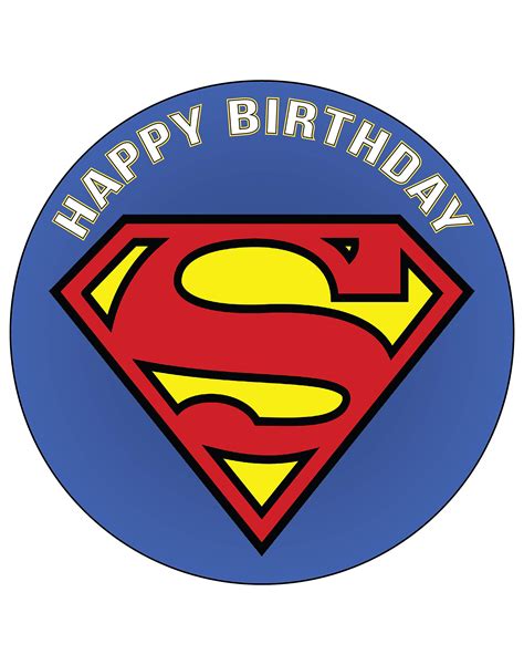 buy 7 5 inch edible cake toppers superman classic logo themed birthday party collection of