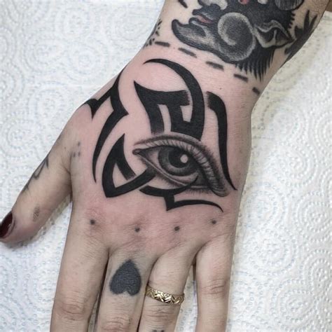 Simple Tribal Hand Tattoo