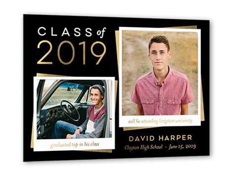 Sophisticated Type 5x7 Tri Fold Graduation Announcements Shutterfly
