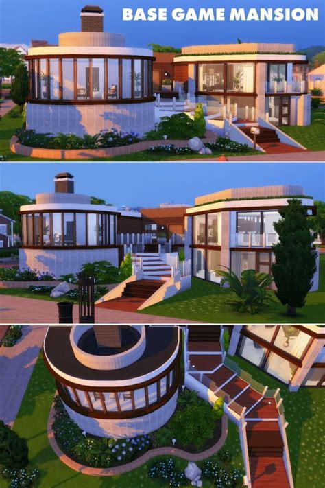 Base Game Mansion No Cc Sims 4 Sims 4 House Building Sims House