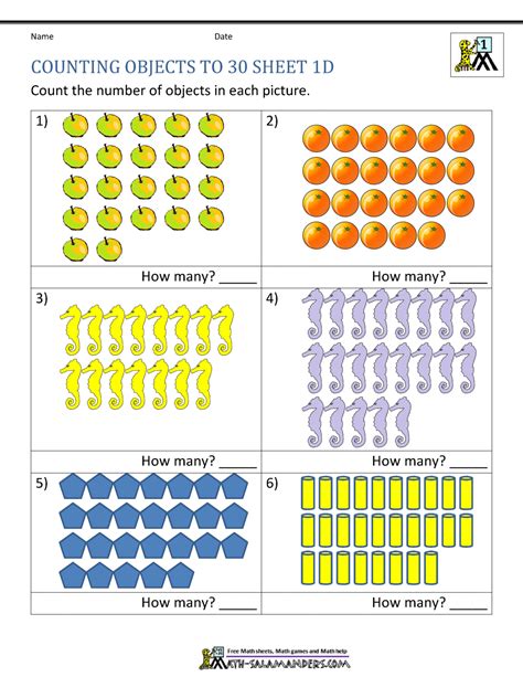The Worksheet For Counting Objects To Sheet 1 Including Oranges And