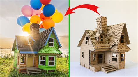 Up House Balloons Scene How To Build Mini Villa House Youtube