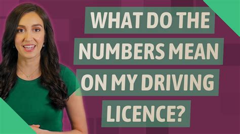 What Do The Numbers Mean On My Driving Licence Youtube