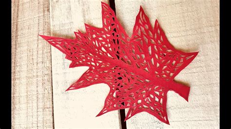 Paper Cutting Art Maple Leaf The Inglorious Craftsmen Youtube