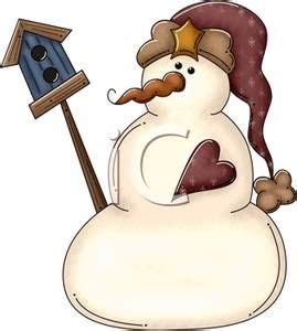Free Primitive Clip Art Snowmen Clipart At Country Life Graphics