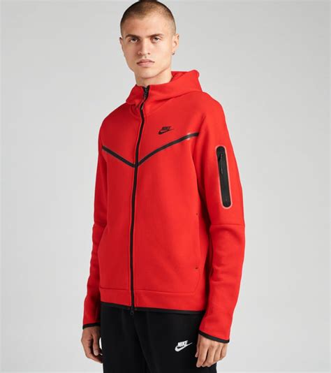 Nike Nsw Tech Fleece Full Zip Hoodie Red Cu4489 657 Jimmy Jazz