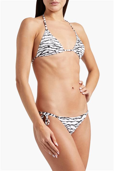 MELISSA ODABASH Porto Tiger Print Triangle Bikini Top Sale Up To