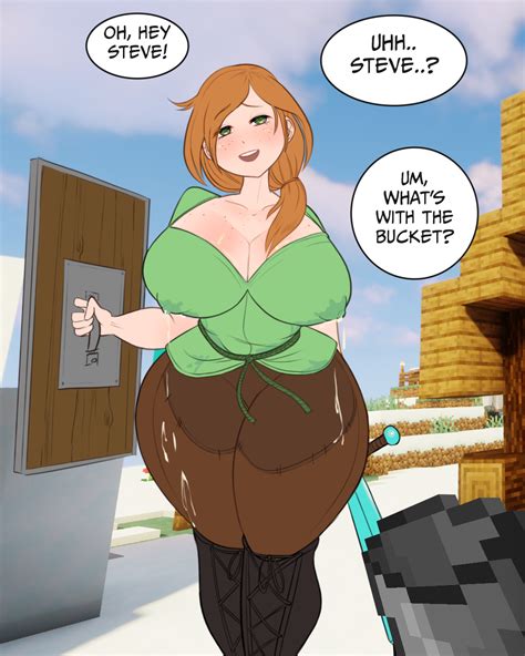 Rule 34 Alex Minecraft Angelhat Big Breasts Big Nipples Boots Brown Legwear Bucket Female