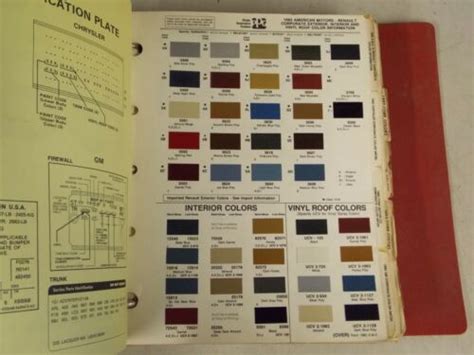 Ditzler Ppg Auto Color Book Ford Dodge Plymouth Chevrolet 1979 Thru1987