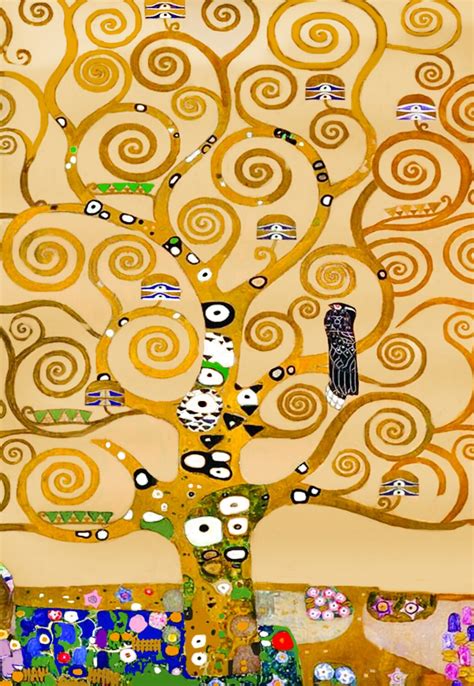 Fabric Panels Gustav Klimt Tree Of Life Symbolist Art