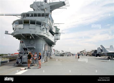 The Uss Yorktown Aircraft Carrier At Patriots Point Naval And Maritime