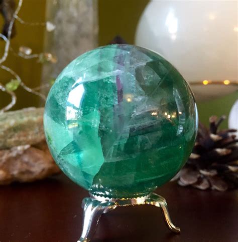 Beautiful Green Fluorite Sphere Crystal Ball Geode E160859 Etsy