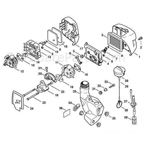 Stihl Mm 55 C E Z Multi Tool Engine Mm 55 C E Z Parts Diagram Air Filter