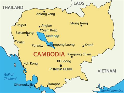 Cambodia Map With Provinces