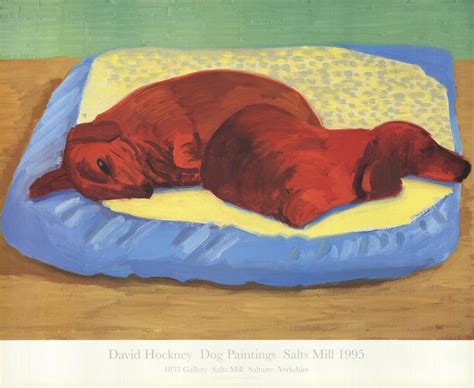 David Hockney 1995 David Hockney Dog Painting 43 Pop Art United
