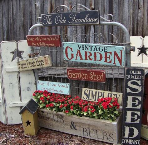 Just paint it black, maybe add. Lovely Garden Sign Ideas You Will Admire - Amazing DIY ...