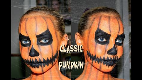 Classic Pumpkin Halloween Makeup Tutorial YouTube