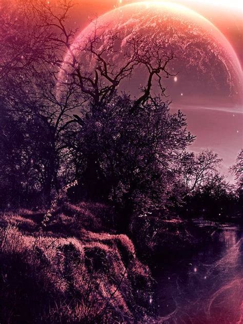 Purple River By Beyzayildirim77 Moonscape Skyscape Natural Phenomena