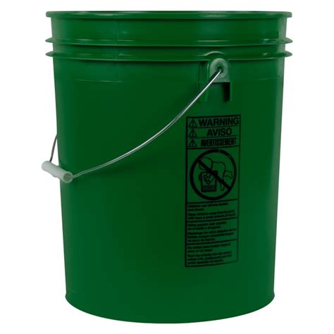 Standard Green 5 Gallon Bucket Us Plastic Corp