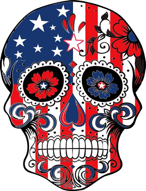 The Sugar Skull Usa Flag Design Will Make A Great T Shirt T For