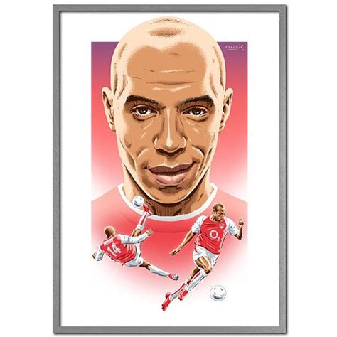 Thierry Henry Arsenal Portrait 1 A3 Print By Thefootballartist £2000