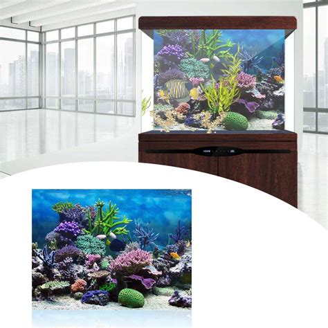 Buy Coral Aquarium Background Poster Fish Tank Decoration Pvc Adhesive