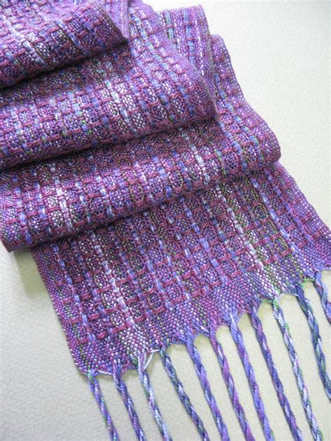 100 Tencel Scarf Huck Lace Weave Structure Handwoven By Kathie Roig