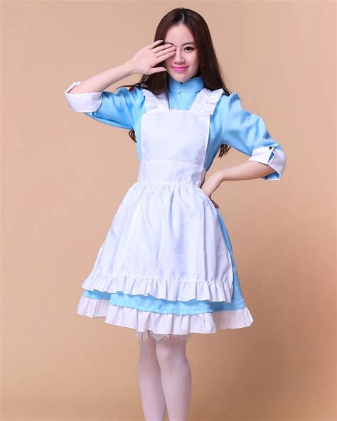 Buy Top Quality Marry Blue Maid Outfits Anime Cosplay