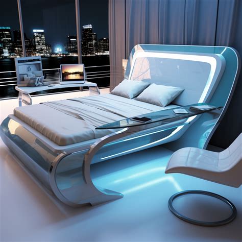 Cyberpunk Dreams Futuristic Beds With Glowing Elements In 2024